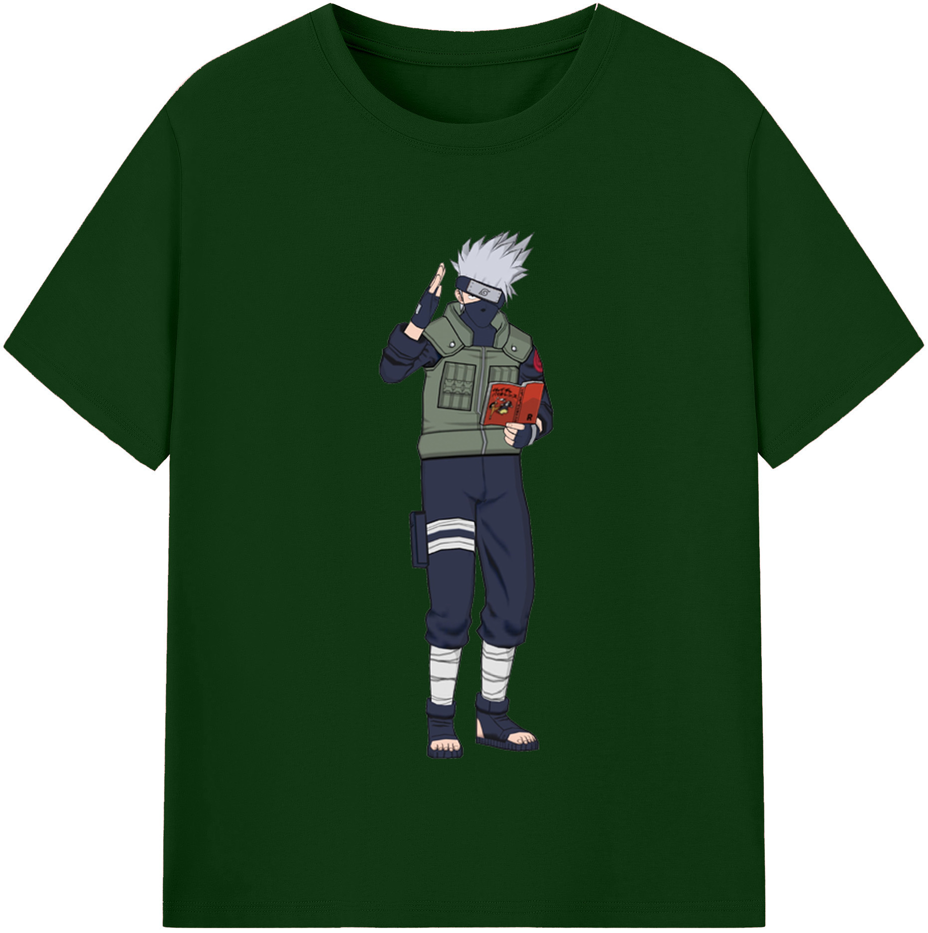 （画像用） NARUTO -ナルト- はたけ カカシ Hatake Kakashi 綿100％半袖Tシャツ（フロントプリント）